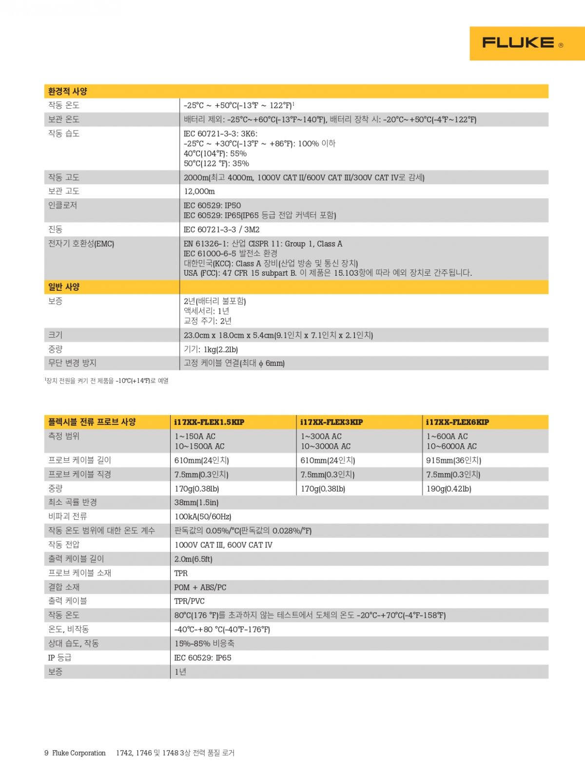 1742, 1746 및 1748 3상 전력 품질 로거 > Test Solution | 제이지텍
