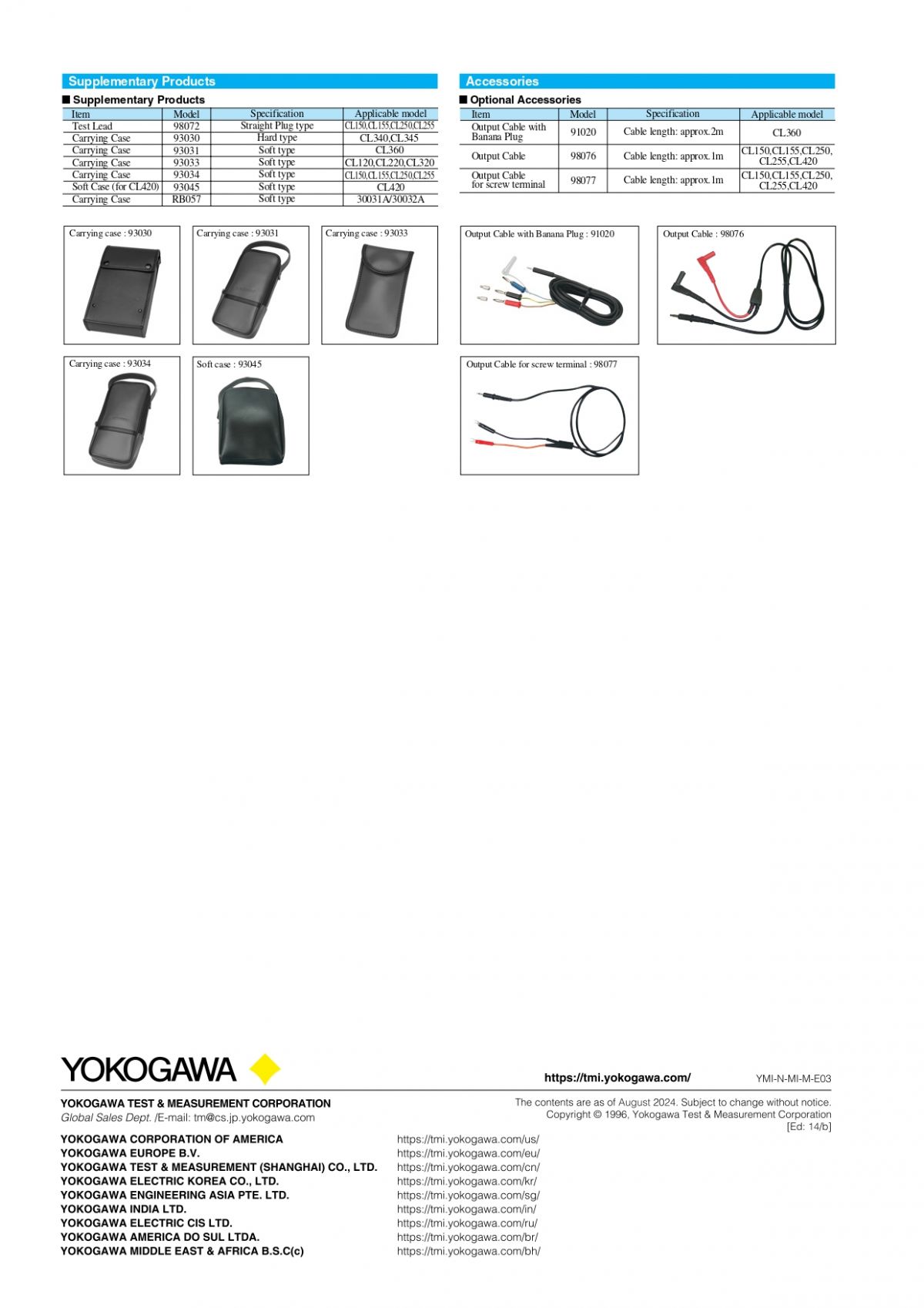 CL 시리즈 클램프 온 테스터 (Leak 모델 CL320, CL340, CL345, CL360) > Test Solution ...